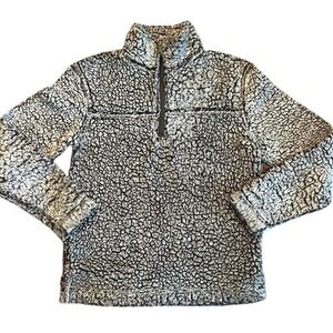 Boxercraft Fuzzy Fleece Sherpa Pullover Jacket Youth M Kids Frosty Gray Cozy